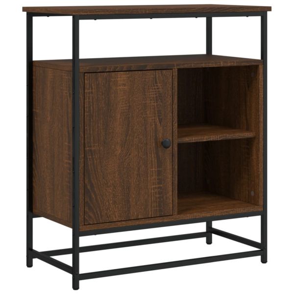 Бюфет кафяв дъб 69x35x80 см инженерно дърво