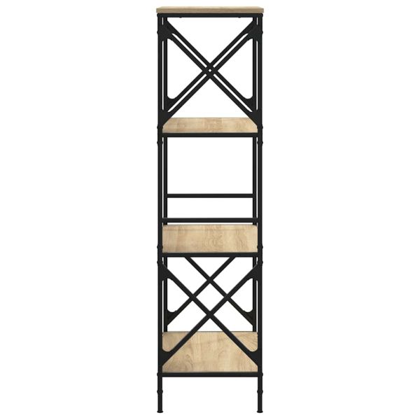 Библиотека 4 рафта сонома дъб 59x35x132 см инженерно дърво