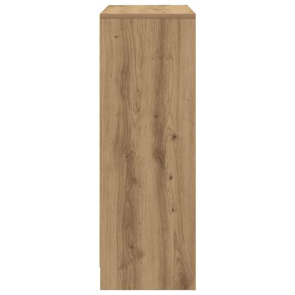 Бюфет с чекмеджета и вратички, дъб артизан, 73x31x90 см