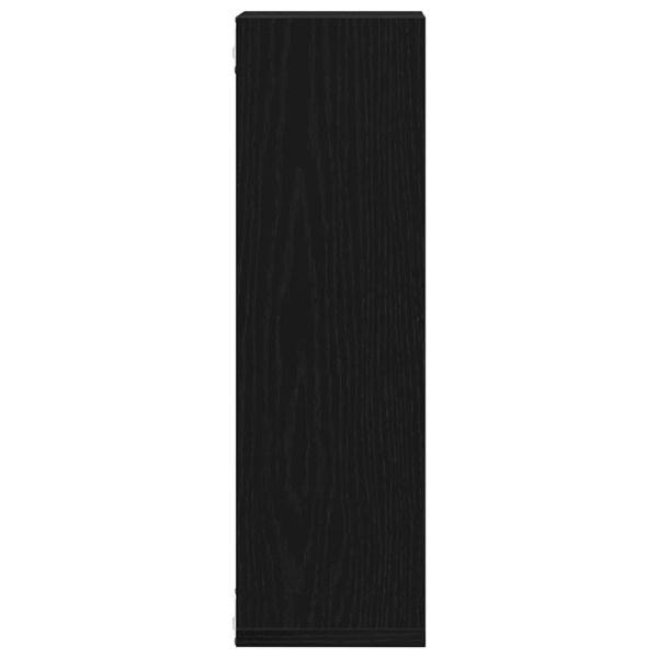 Стенен рафт 2 pcs Черния дъб 50 x 15 x 85 см Инженерно дърво