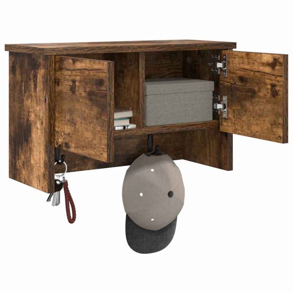 Стенен закачалка за палта с рафт Димян дъб 50 x 20 x 30 см