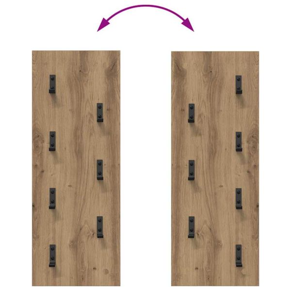 Стенен закачалка за палта Дъб 30 x 1,5 x 80 см Инженерно дърво