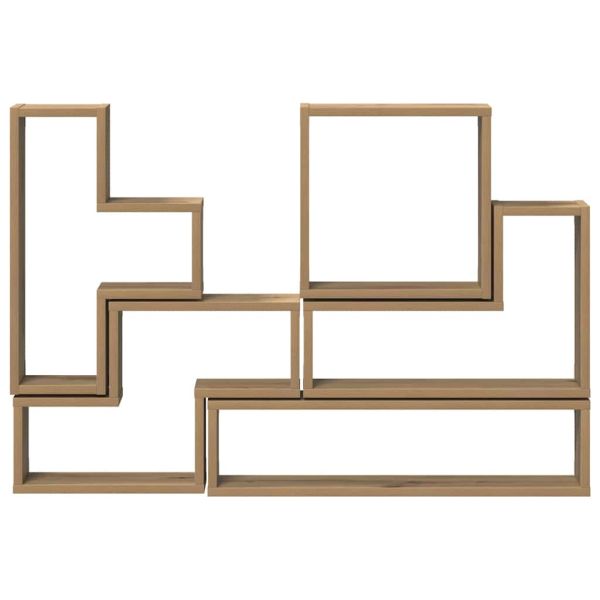 Стенен рафт Монтиране на стена Дъб 96 x 12 x 64 см