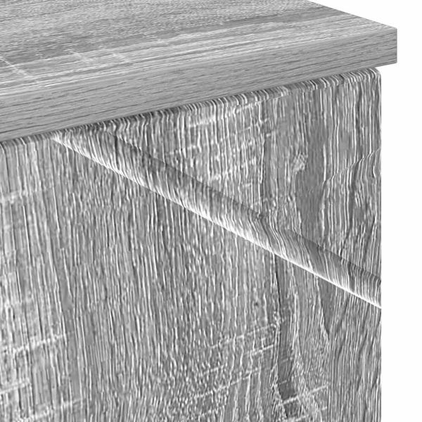 Шкаф за баня със съхранение с врата Сив Сонома 30 x 35 x 192 см