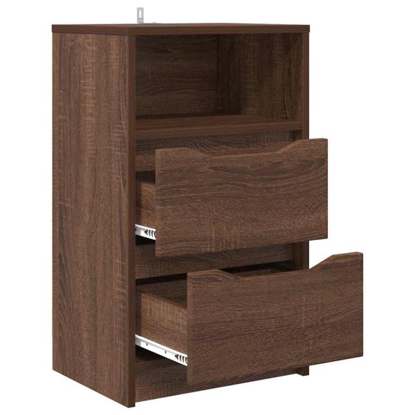Нощно шкафче Кафяв дъб 40 x 30 x 467 см Инженерно дърво