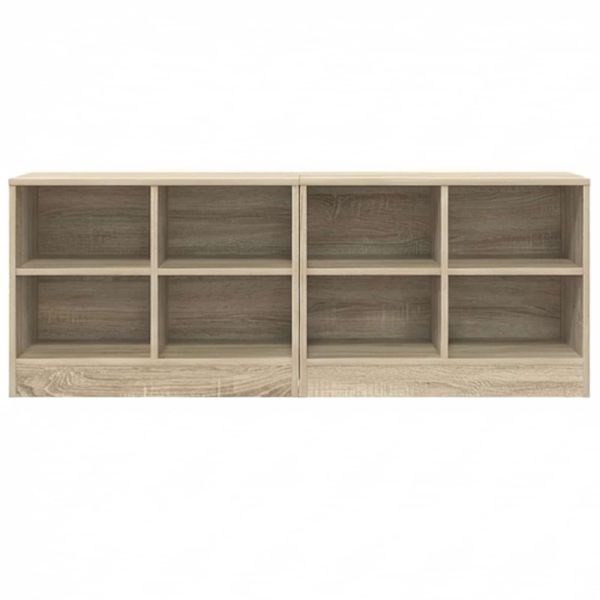 Шкаф за легло 2 pcs Сонома дъб 66 x 33 x 48 см Инженерно дърво