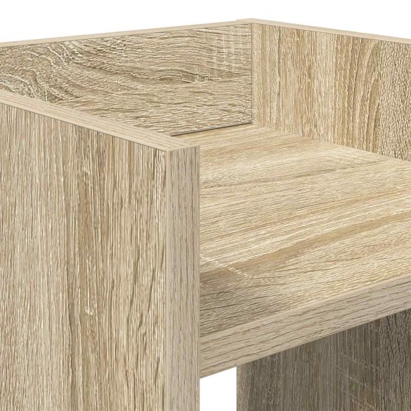 Стойка за растения с рафт Сонома дъб 30 x 30 x 100 см