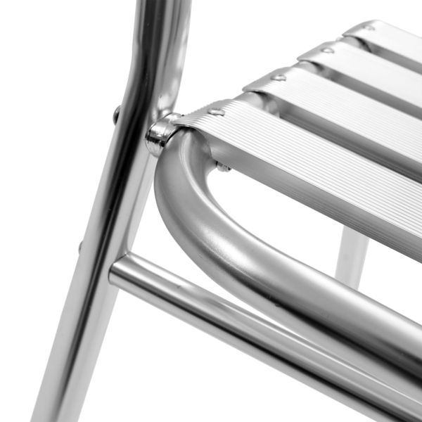 Стифиращи градински столове, 4 бр, алуминиеви