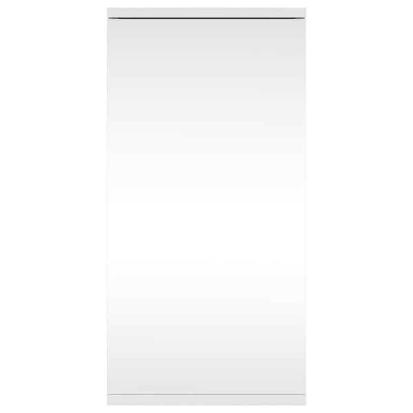 Ъглов шкаф с огледало за баня бял 30x24x60 см