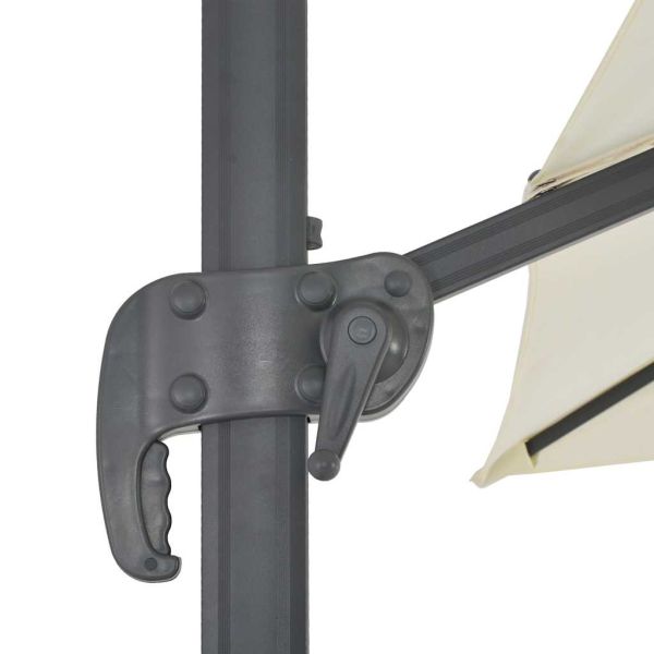 Градински чадър с конзола и алуминиев прът 300x300 см, пясъчен