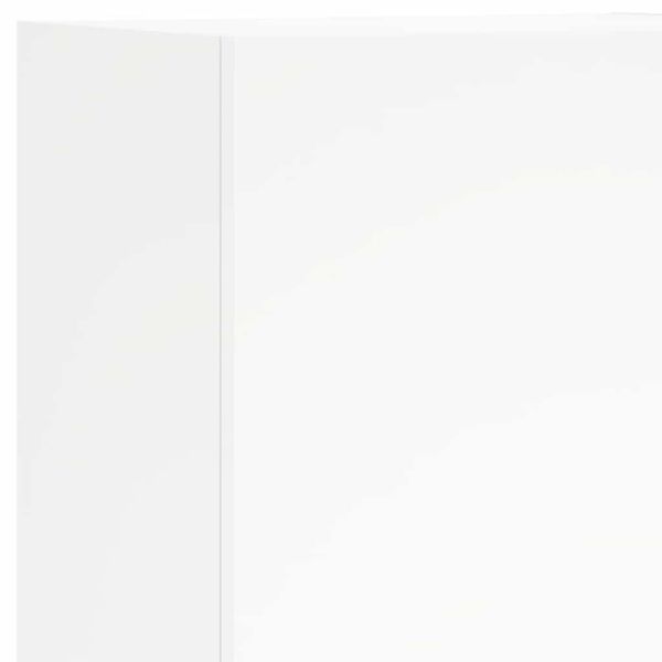 ТВ стенни модули, 4 части, бели, инженерно дърво