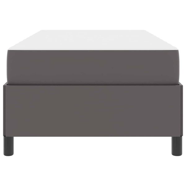 Рамка за легло с матрак Сив 80 x 200 cm текстил