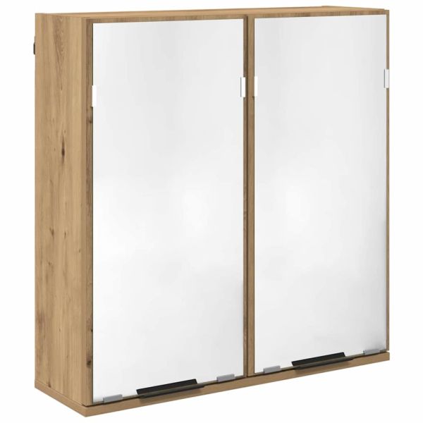 Комплект шкафове за баня с рафт 3 pcs Дъб Инженерно дърво