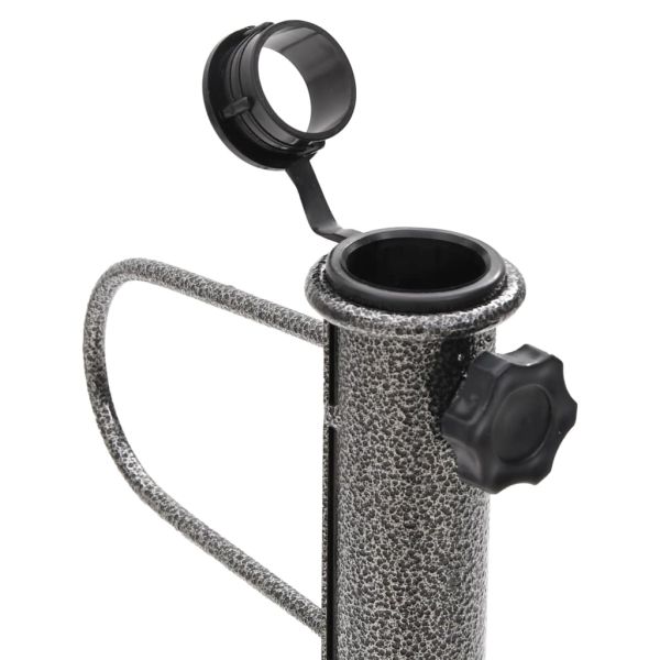 Стойки за чадъри с шипове 2 бр 19x42 см поцинкована стомана