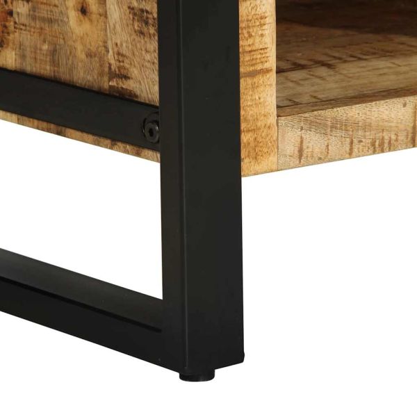 Масичка за кафе 90x50x36 cm Масивна груба дървесина Манго