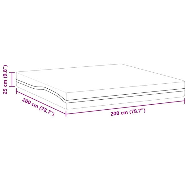 Матрак Бяло и сиво 200 x 200 cm Жакардова материя