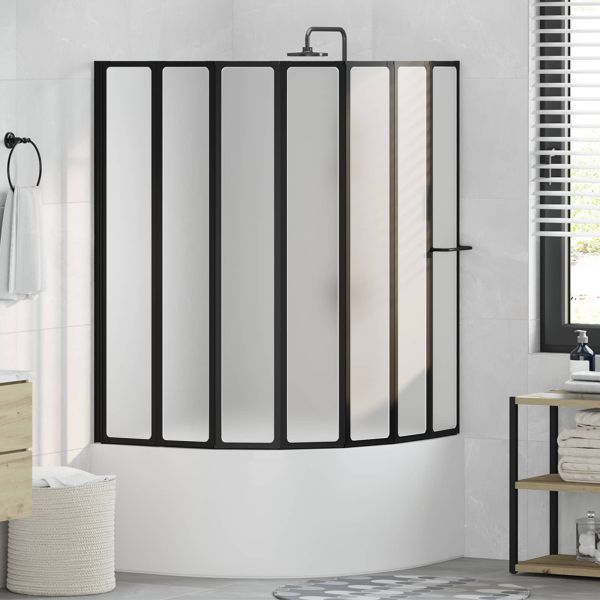 Душ параван Черно 168 x 140 см Алуминий