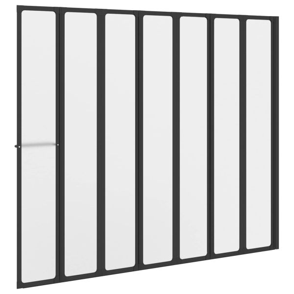 Душ параван Черно 168 x 140 см Алуминий