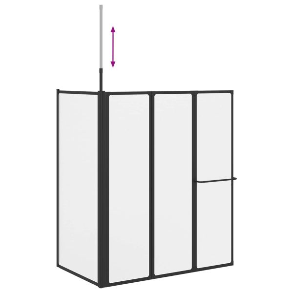 Душ параван Бяло 120 x 70 x 137 см Алуминий
