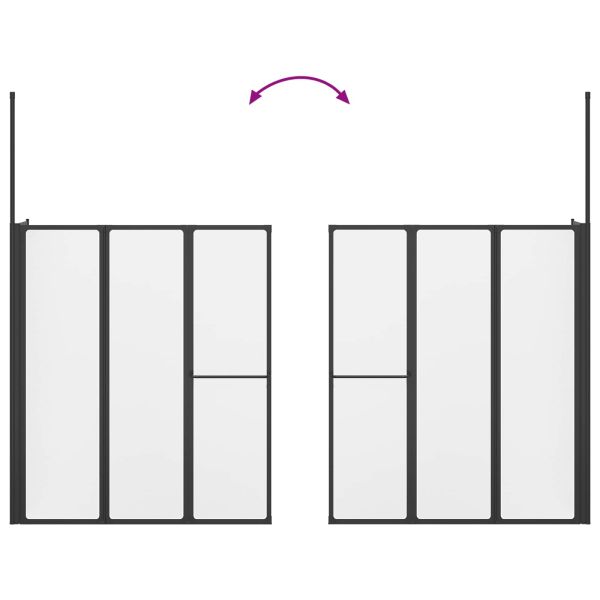 Душ параван Бяло 120 x 70 x 137 см Алуминий