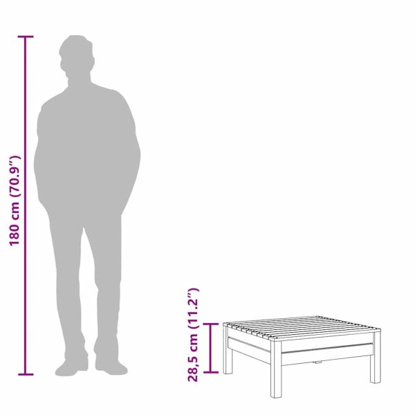 Градинска табуретка, импрегнирана борова дървесина