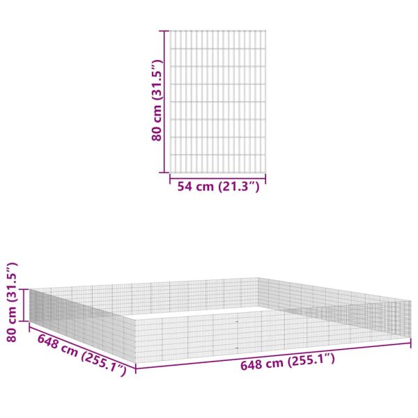 Ограждение за свободно отглеждане на животни 48-панела 54x80 см