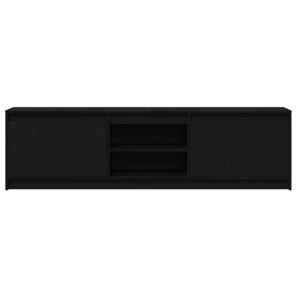 ТВ Единици 2 pcs Черно 180 x 34 x 50 см Инженерно дърво