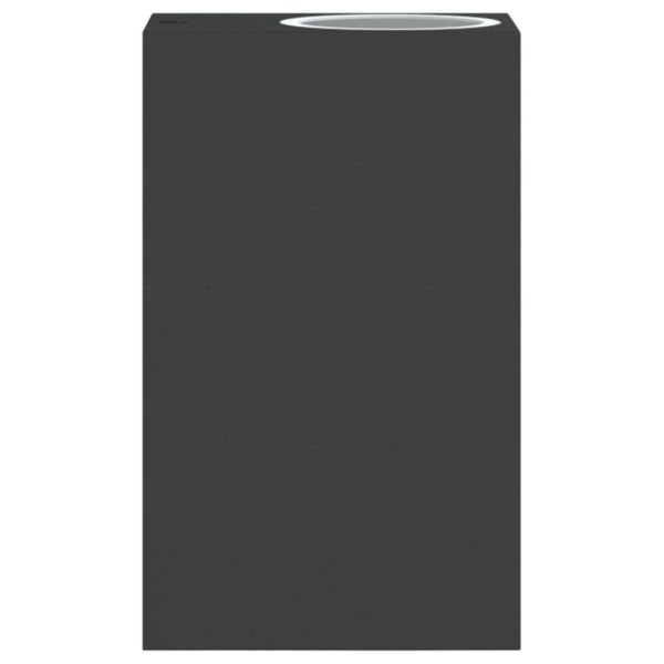 Външни стенни лампи, 2 бр, черен, лят алуминий