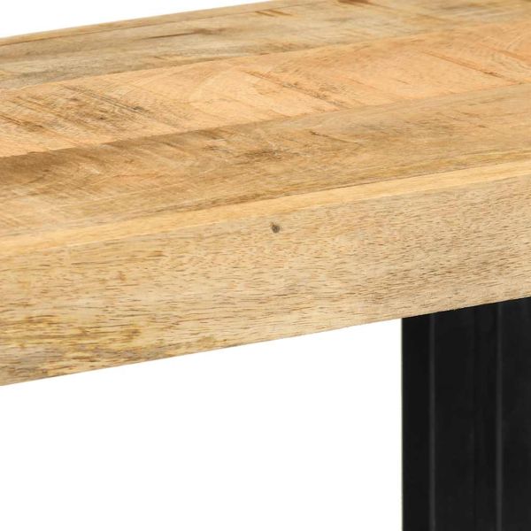 Стенен рафт 70x33x35 cm Масивна груба дървесина Манго