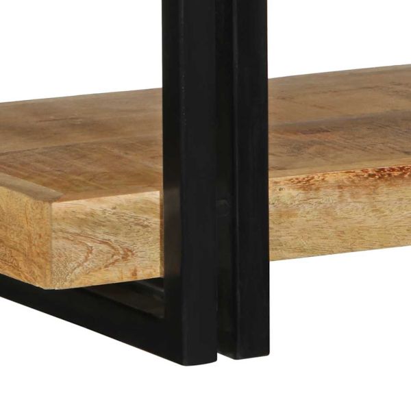 Стенен рафт 70x33x35 cm Масивна груба дървесина Манго