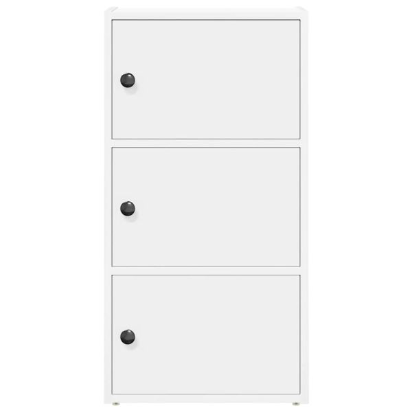 Библиотека, бяла, 40x24x77 см, инженерно дърво