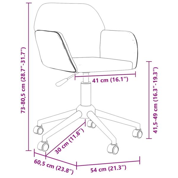 Въртящ се офис стол, светлосив, текстил