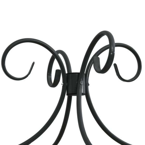 Рамка за легло с балдахин, черна, метал, 140x200 cм