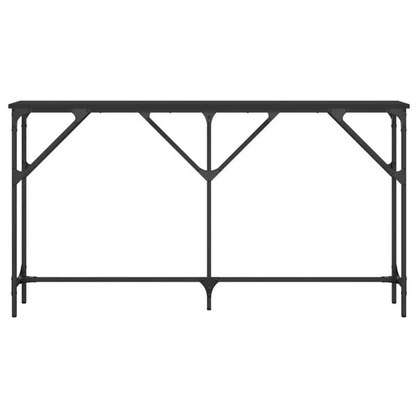 Конзолна маса, черна, 140x23x75 см, инженерно дърво