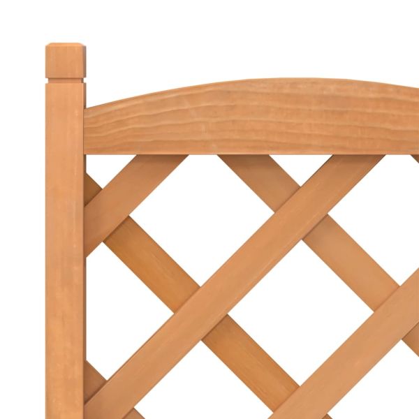 Кашпа с пергола и колелца, кафяво, масивна ела