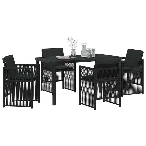 Комплект за хранене в градината 5 pcs Черно