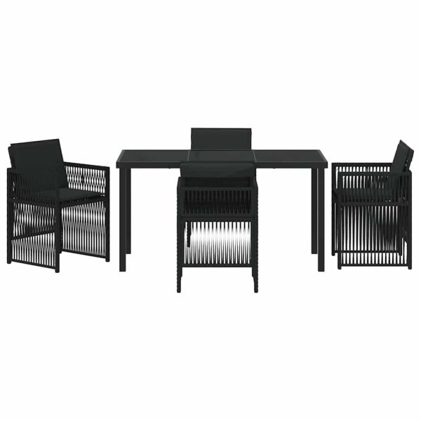 Комплект за хранене в градината 5 pcs Черно