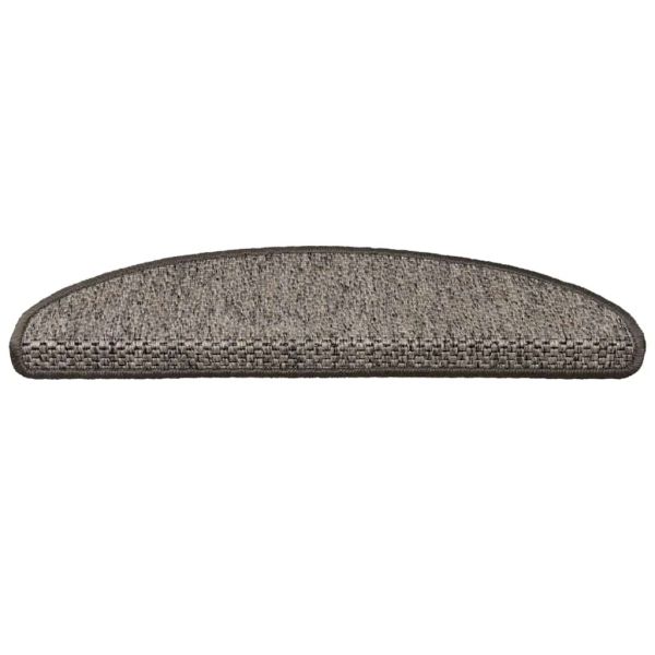 Стелки за стълби сизалена визия 15 бр 65x21x4 см сиво-бежови