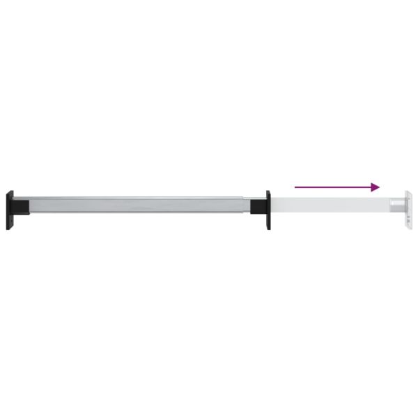 Телескопични релси за гардероб 4 бр сребристи 58-100 см