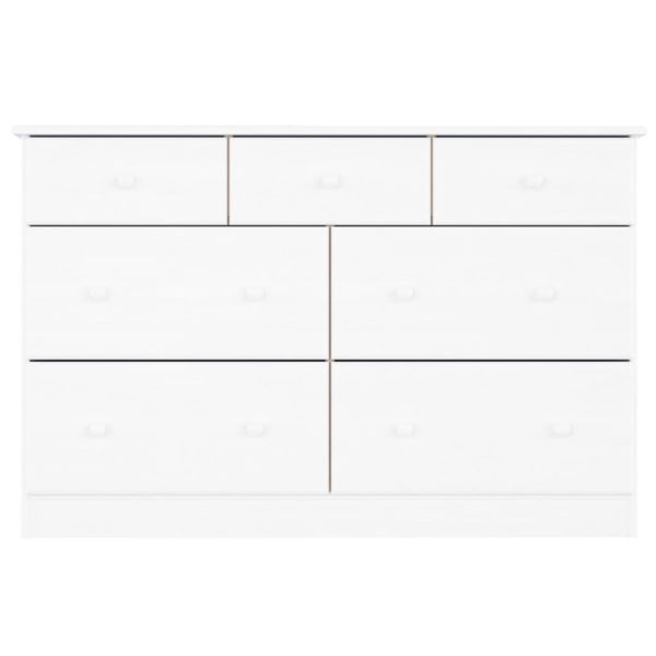 Скрин ALTA, бял, 112x35x73 см, бор масив