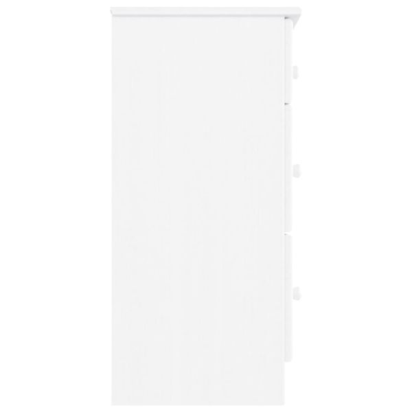 Скрин ALTA, бял, 112x35x73 см, бор масив