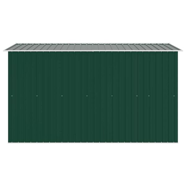 Градинска барака, 257x298x178 см, метал, зелена