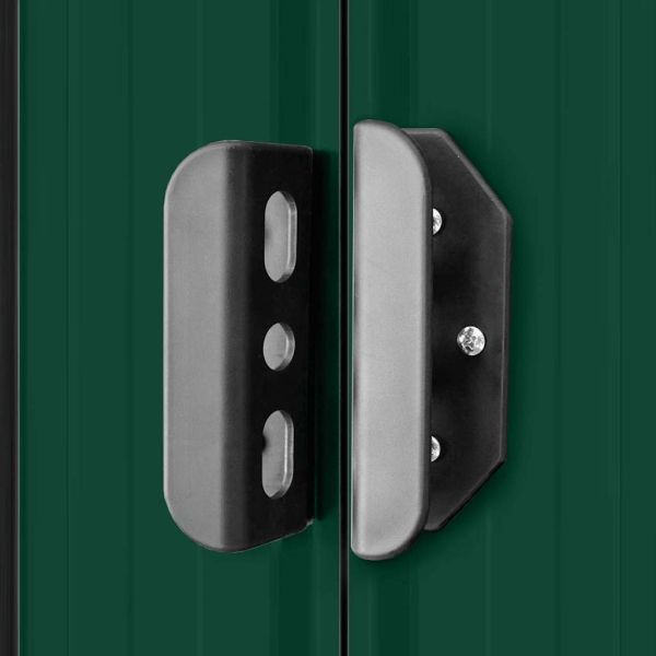 Градинска барака, 257x298x178 см, метал, зелена