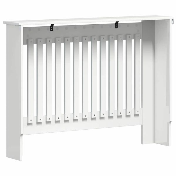 Калъф за радиатор Лъскаво бяло 112 x 19 x 81,5 cm