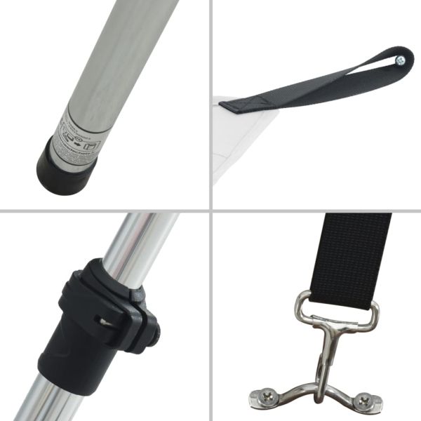 T-Top удължение за сенник бял 170x208x(115-183) см