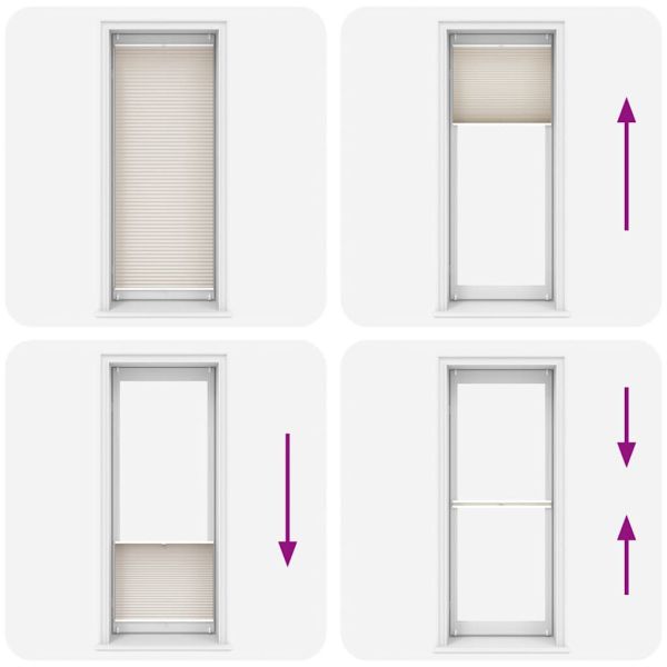 Плисирана щора 90 х 200 см, цвят крем