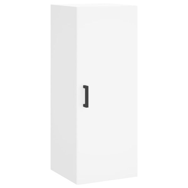 Висок шкаф, бял, 34,5x34x180 см, инженерно дърво