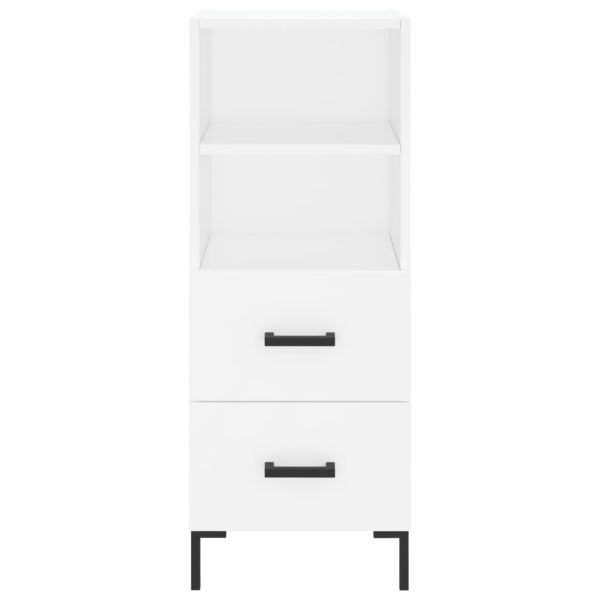 Висок шкаф, бял, 34,5x34x180 см, инженерно дърво