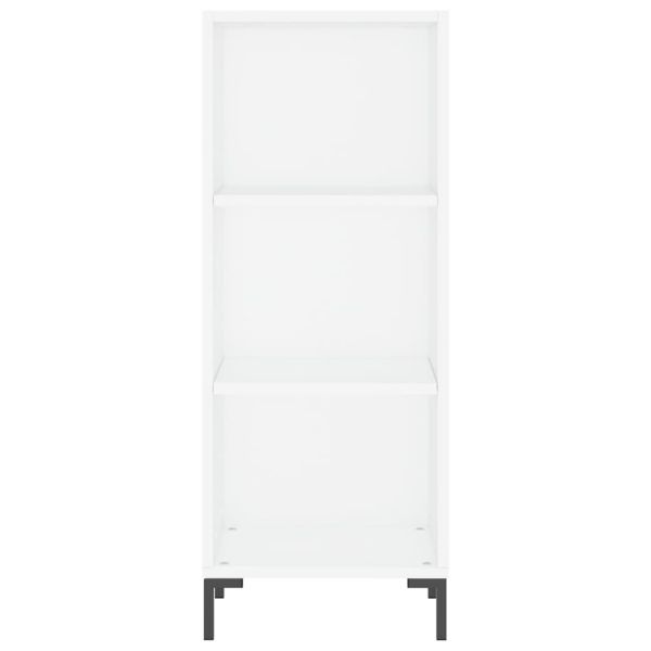 Висок шкаф, бял, 34,5x34x180 см, инженерно дърво