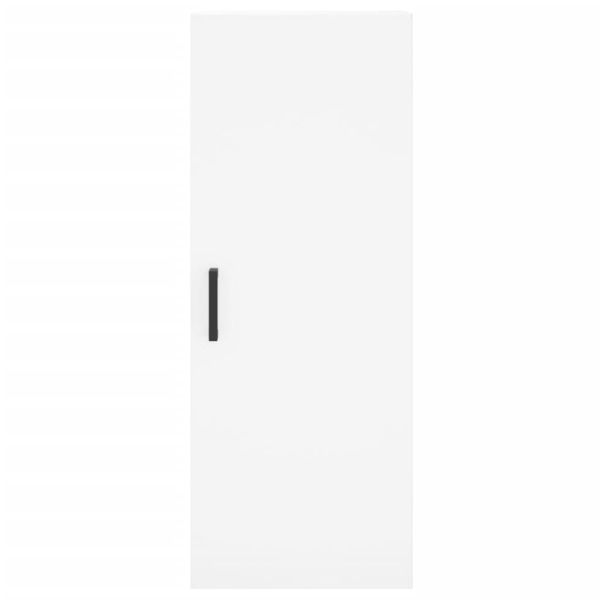 Висок шкаф, бял, 34,5x34x180 см, инженерно дърво